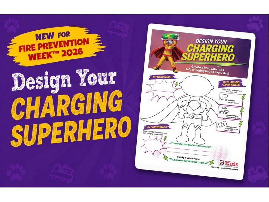 Create a Charging SUPERHERO for Fire Prevention Week