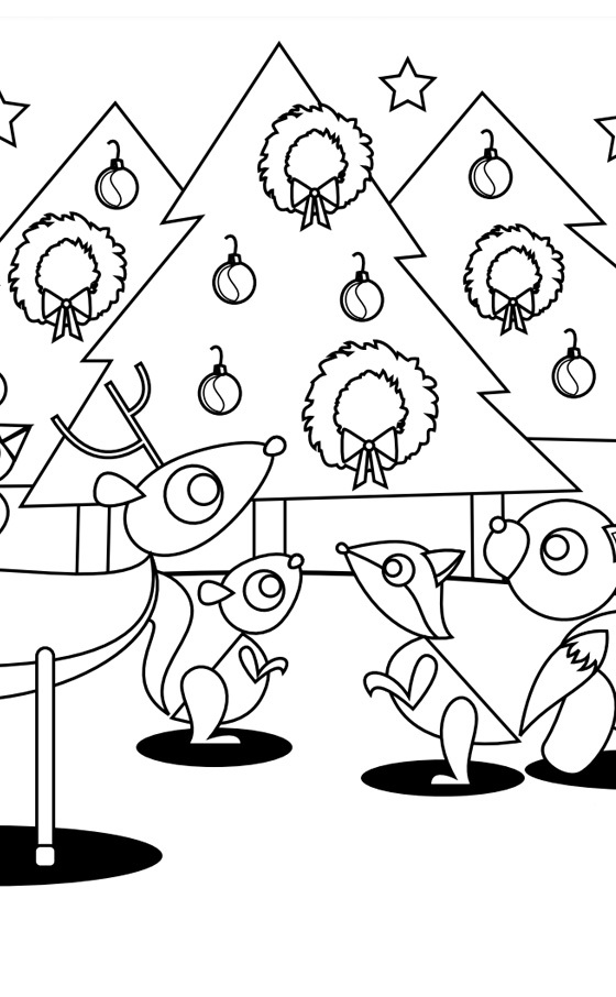 Happy Holiday Coloring Page